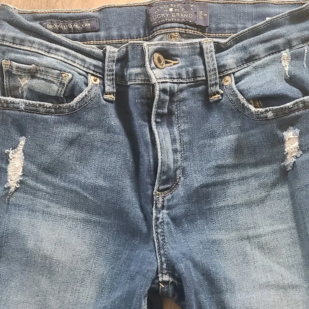 Lucky Brand Jeans Womens 2/26 Denim Brooke Legging Straight Skinny Low Rise - Picture 4 of 6